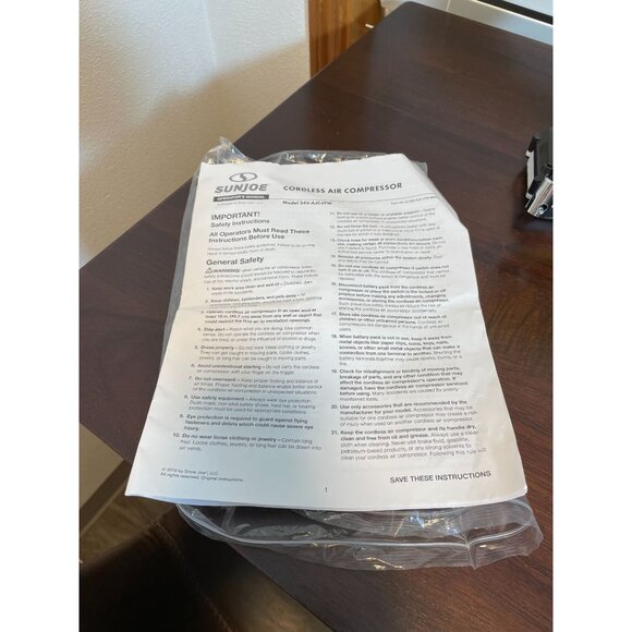 Sun Joe 24V Cordless High Volume Inflator & Air Compressor Kit - Picture 8 of 8